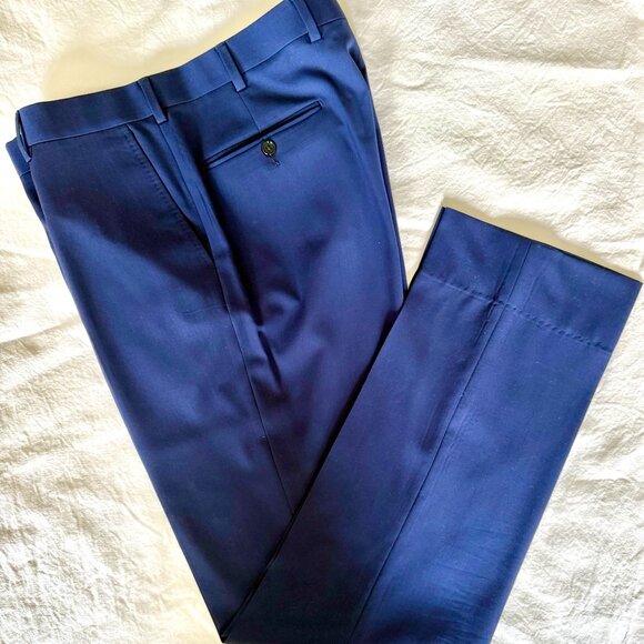 Ralph Lauren Blue Dress Pants 36x32 Blue Wool/Lane 100% Wool & Viscose - Picture 4 of 4